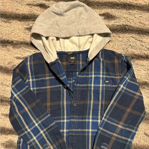 Vans youth hooded flannel